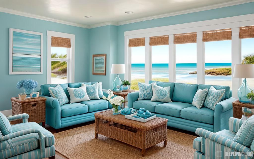 coastal living room oceanic colors